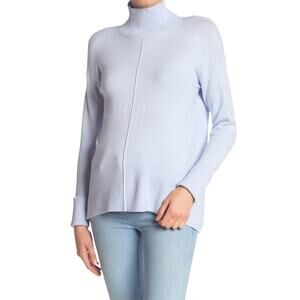 French Connection High Neck Centre Seam Blue Sweater Size Large